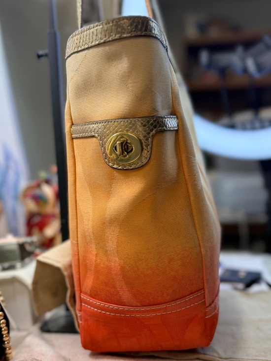 Coach vintage Limited Edition Orange Ombre Signature Tote - Picture 5 of 16